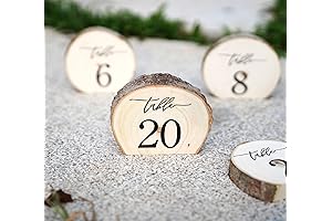 Small Wooden Table Number for Wedding Rustic