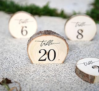 Rainbow Pana Wooden Wedding Table Numbers 1-20, Perfect for Centerpiece, Reception, Decoration, Party, Anniversary