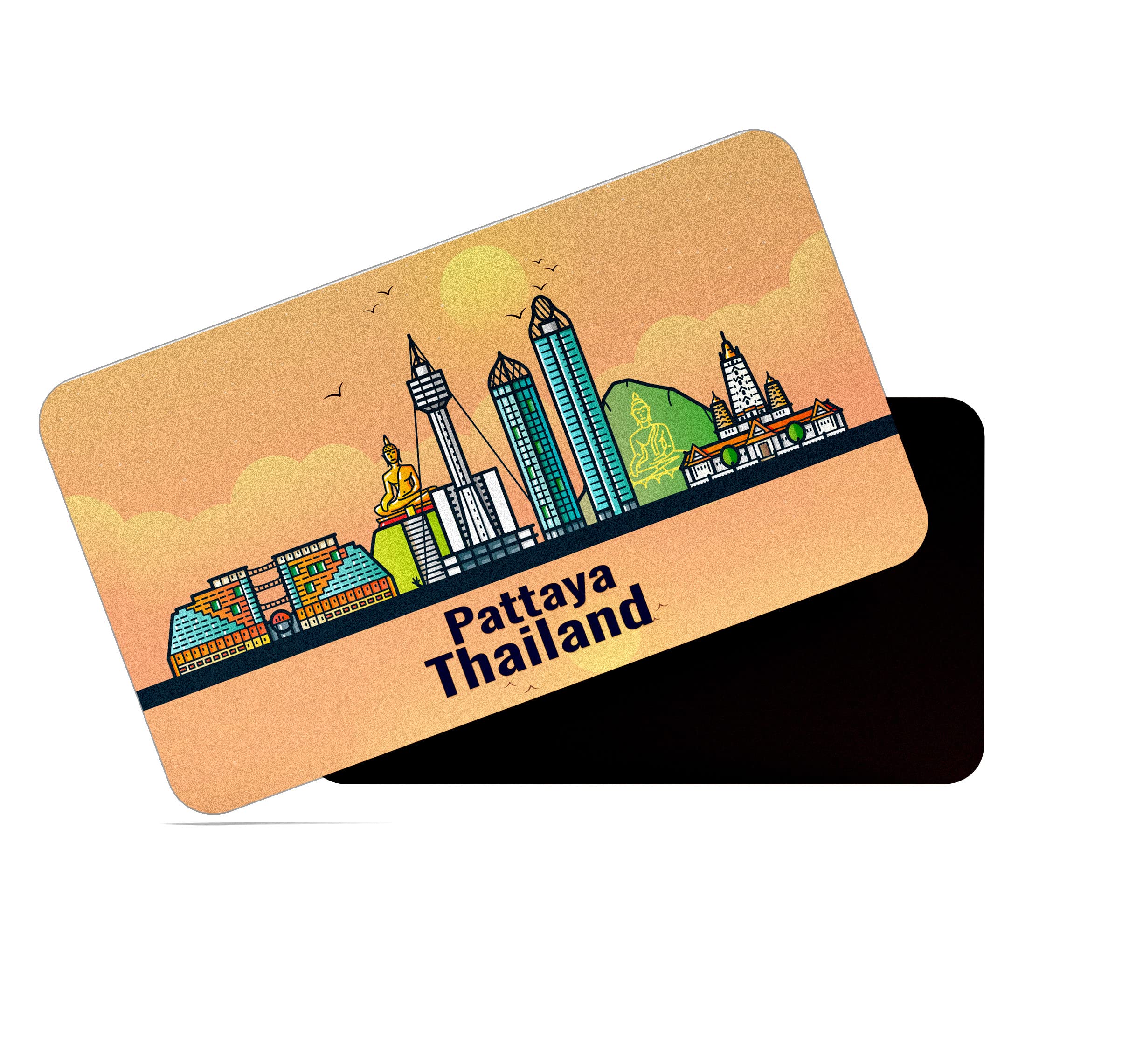 dhcrafts Rectangular Rubber Fridge Magnet/Magnetic Card Orange Thailand Pattaya Design Pack of 1 (8.6cm x 5.4cm) (B09RQR9CNK) Amazon Price History, Amazon Price Tracker
