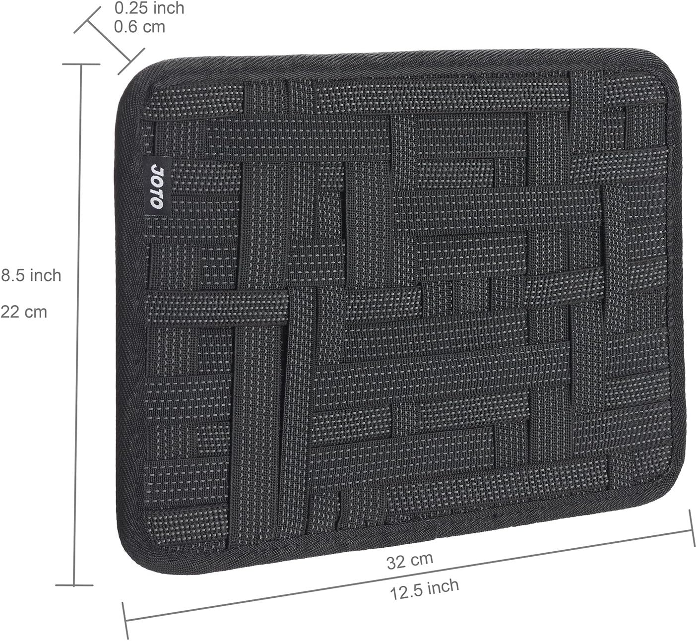 Electronics Organizer, JOTO Travel Gear Management Organize Case for Electronics Accessories Tools Hard Drive Memory Card Flash Drive Cables Charger Cosmetics Brush Personal Care Kit - Large (Black)