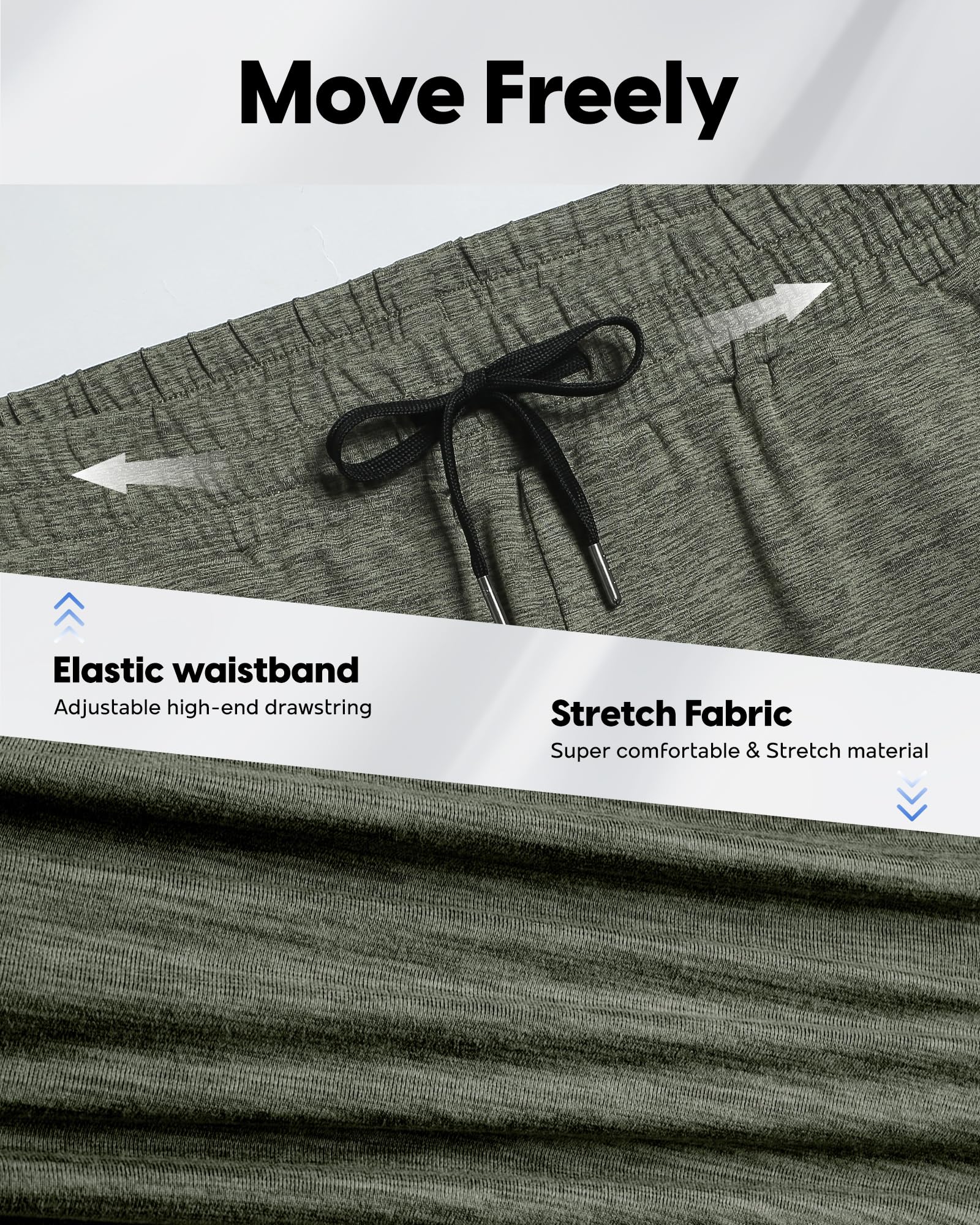 maamgic Pantalones cortos de correr 2 en 1 para hombre, pantalones cortos de gimnasio de 5 pulgadas con bolsillos con cremallera, pantalones cortos deportivos de secado rápido para hombre