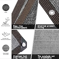 Vista 3 de Tronssien Tela de sombra negra 70%, red de sombra de jardín de 12 x 6 pies. Lona de malla duradera con ojales, antisombreado para jardín