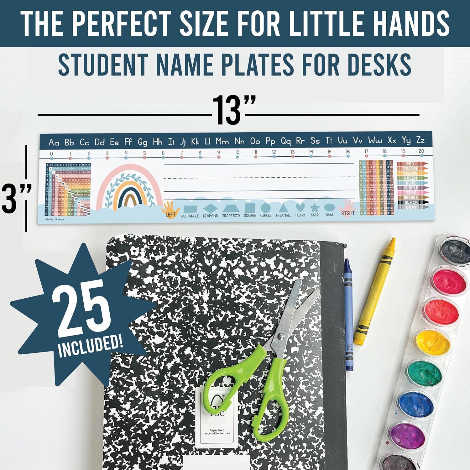 Desk Name Tags for Classroom, 25pcs Nameplate & Student Name Tags for Desks image 2