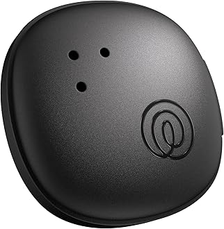 by Life360 Sticker - Small Bluetooth Tracker, Remote Finder and Item Locator for Bikes, Glasses and More. Both iOS and Android Compatible. Phone Finder. 1-Pack (Black)