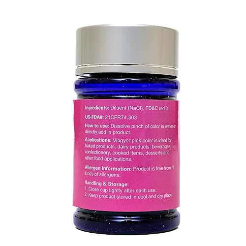 Miniatura 3 de Vibgyor Brilliance polvos comestibles de alta calidad para un arte culinario vibrante (rosa)