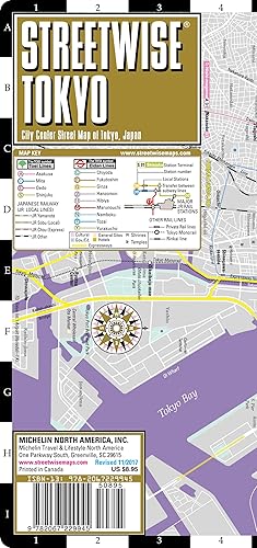Streetwise Tokyo Map - Laminated City Center Street Map of Tokyo, Japan (Michelin Streetwise Maps)