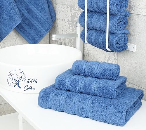Miniatura 574 de American Soft Linen - Juego de 4 toallas de baño, 100% de algodón turco de 27 x 54 pulgadas, toallas de baño extragrandes, toallas para ducha