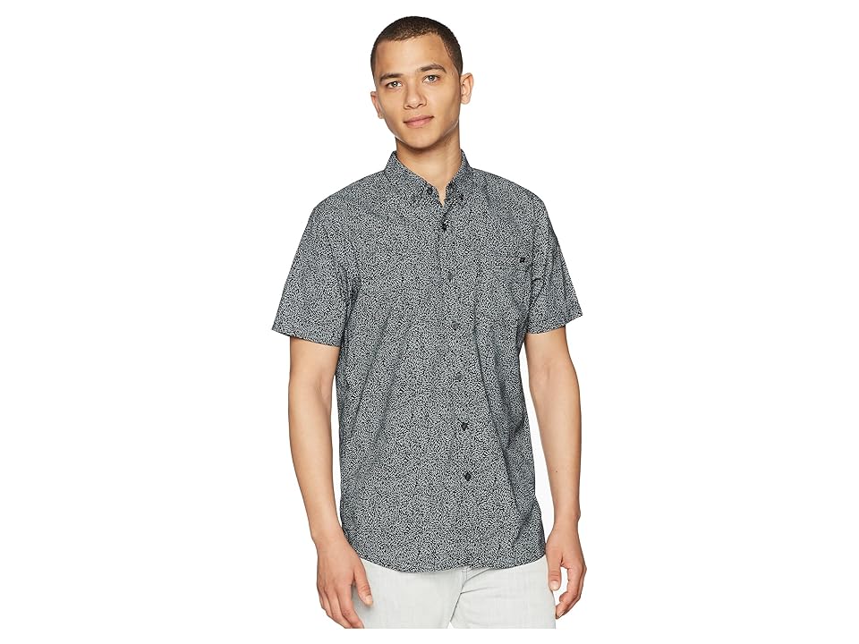 

Rip Curl Spin Out Short Sleeve Shirt (Black) Men's Clothing