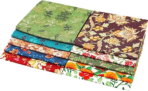 Vista 63 de Craftido -25 opciones: paquetes de tela de acolchado 100% algodón, 10 cuartos gruesos de 18 x 21 pulgadas, peso mediano de 5.2 onzas