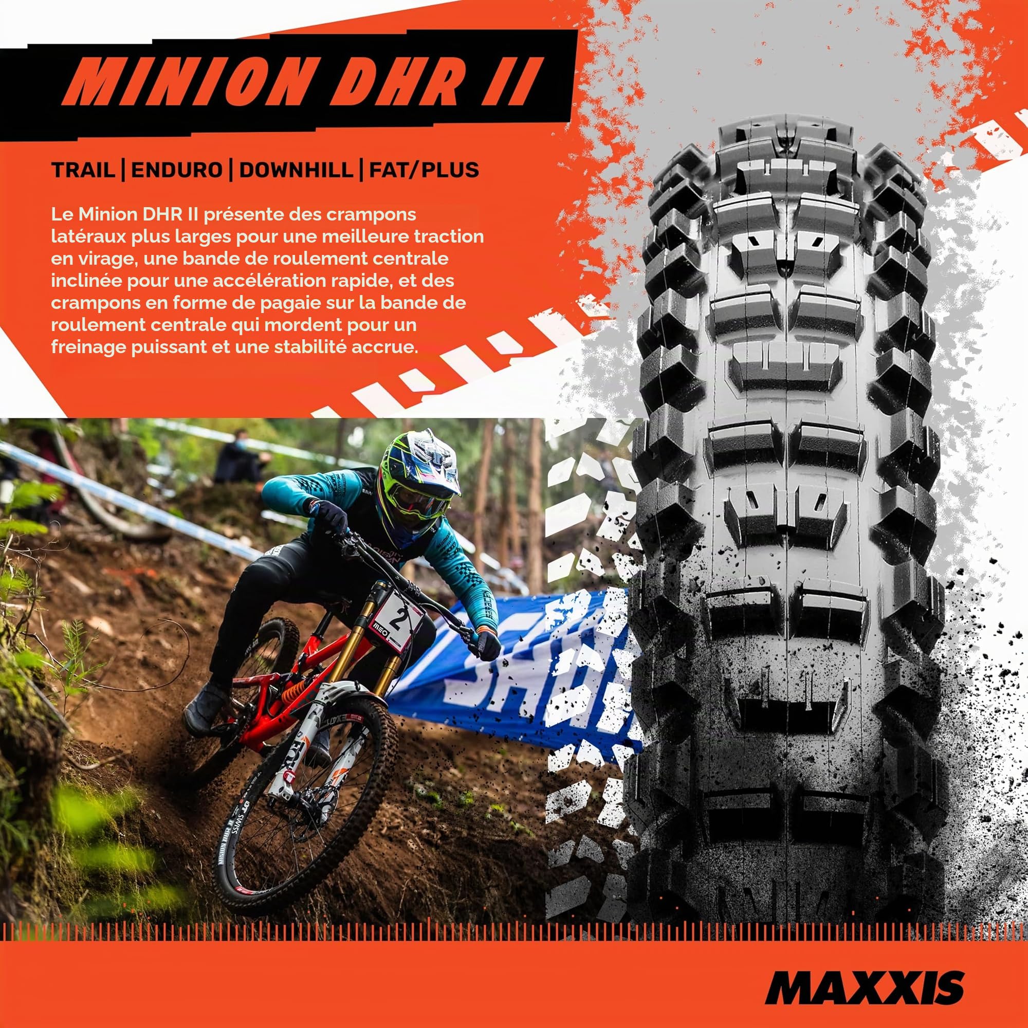 Maxxis II Pneu 27.5x2.40 Minion dhr² t.Ready exo Protection Mixte Adulte, Noir, 27,5 x 2,4