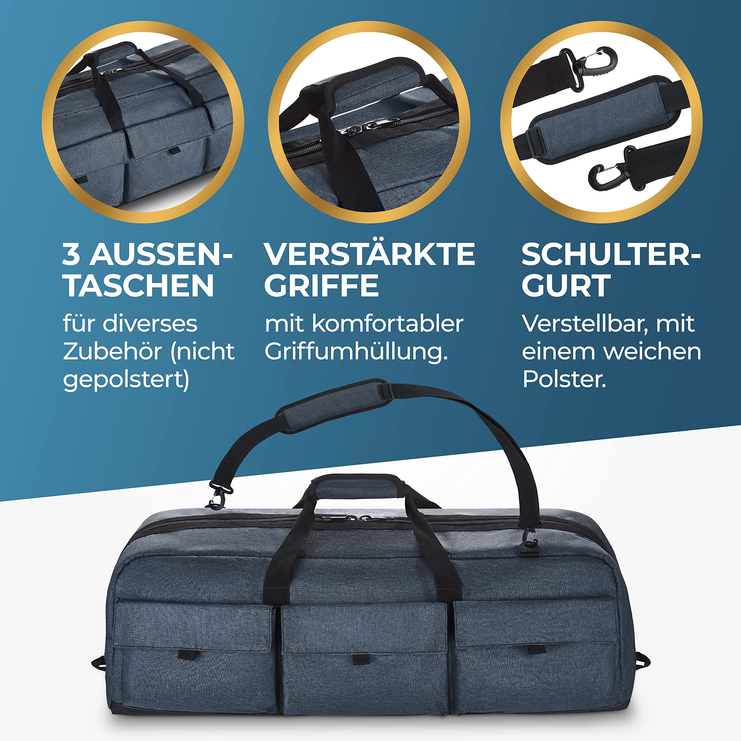 Mehrzweck-Teleskop-Tasche – Stoßdämpfende Teleskop-Tragetasche mit verstellbarem Schultergurt & zusätzlichem Stauraum – Wasserabweisend – Passend für Celestron-Teleskope (76x29x25 cm)