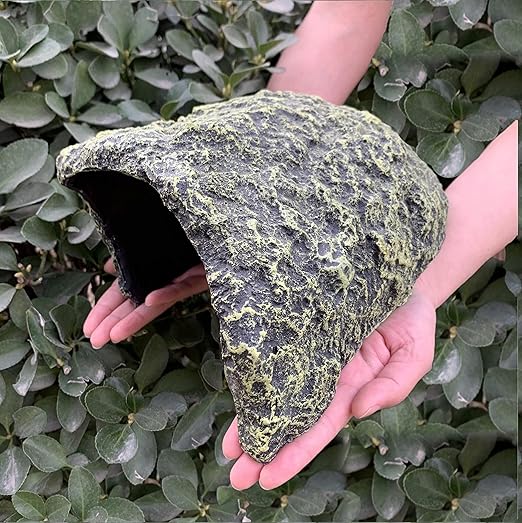 Oversize Reptile Hides and Caves Resin Aquarium Habitat Hideouts Large Hiding Cave Lizard Hiding Spot for Bearded Dragon Snakes Tortoise Aquarium Terrarium Hideaway