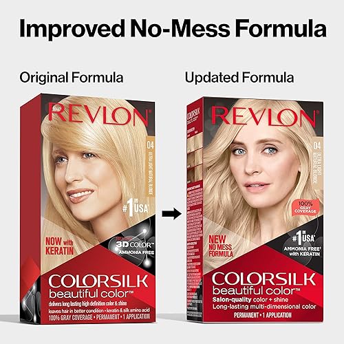 Miniatura 90 de Revlon Colorsilk - Tinte permanente para el cabello, cubre 100% las canas, sin amoníaco, con queratina y aminoácidos, castaño claro 51, 4.4 onzas
