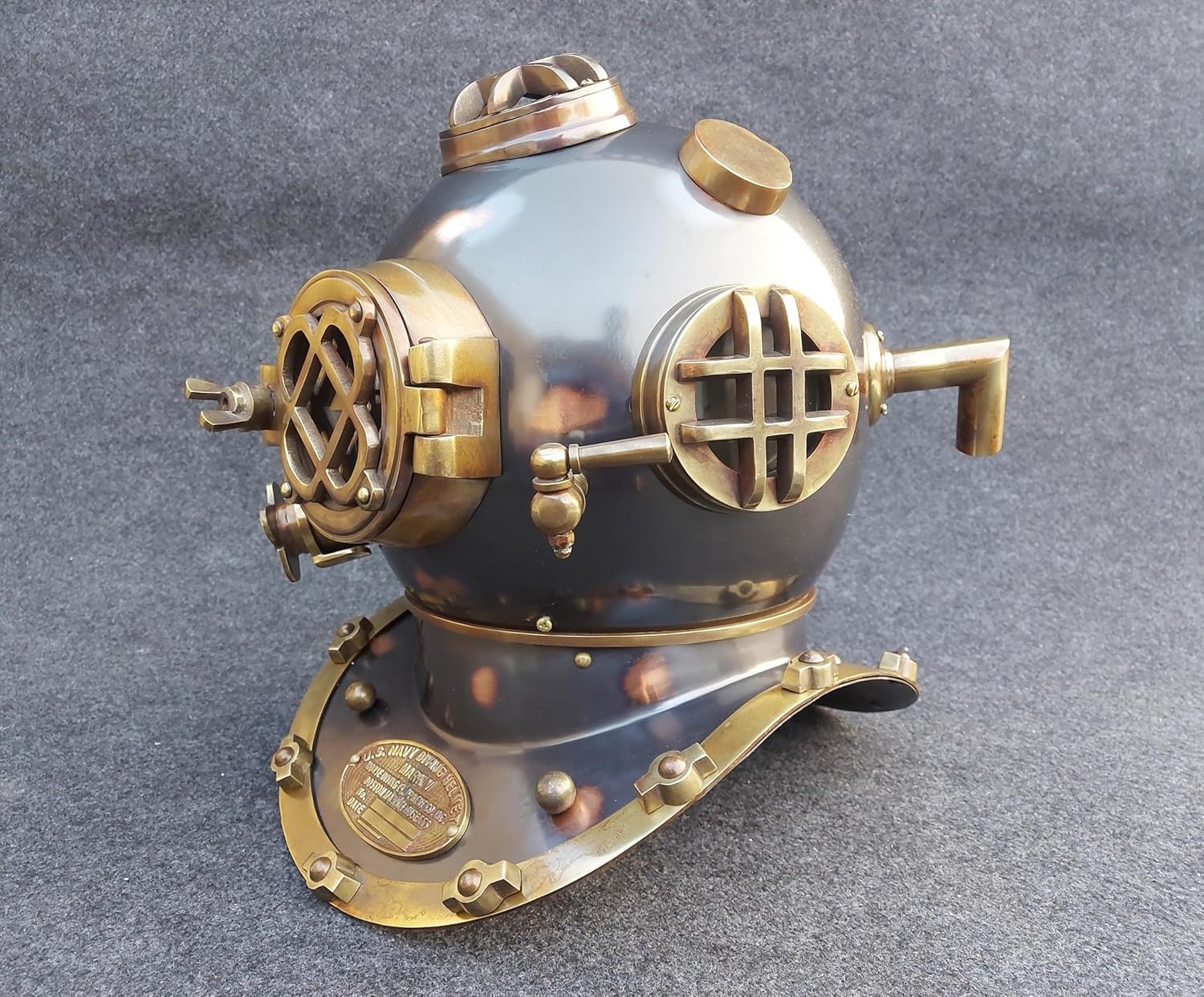 Black Nautical U.S Navy Scuba Diving Helmet l See Lovers Gift Nautical Gift Aluminium 18 Guage Steel