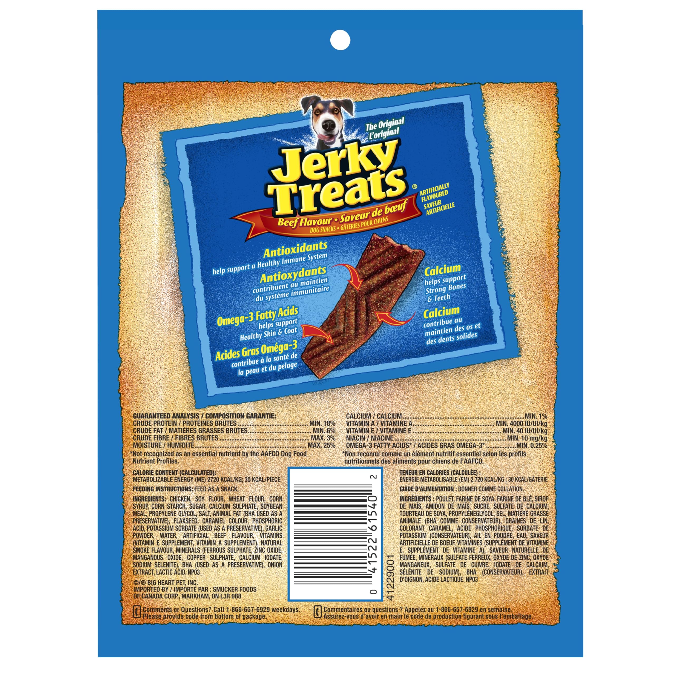 Jerky Treats Dog Treats, Beef Flavour Chewy Dog Snacks made with Real Chicken Meat, 170 g (Pack of 12)