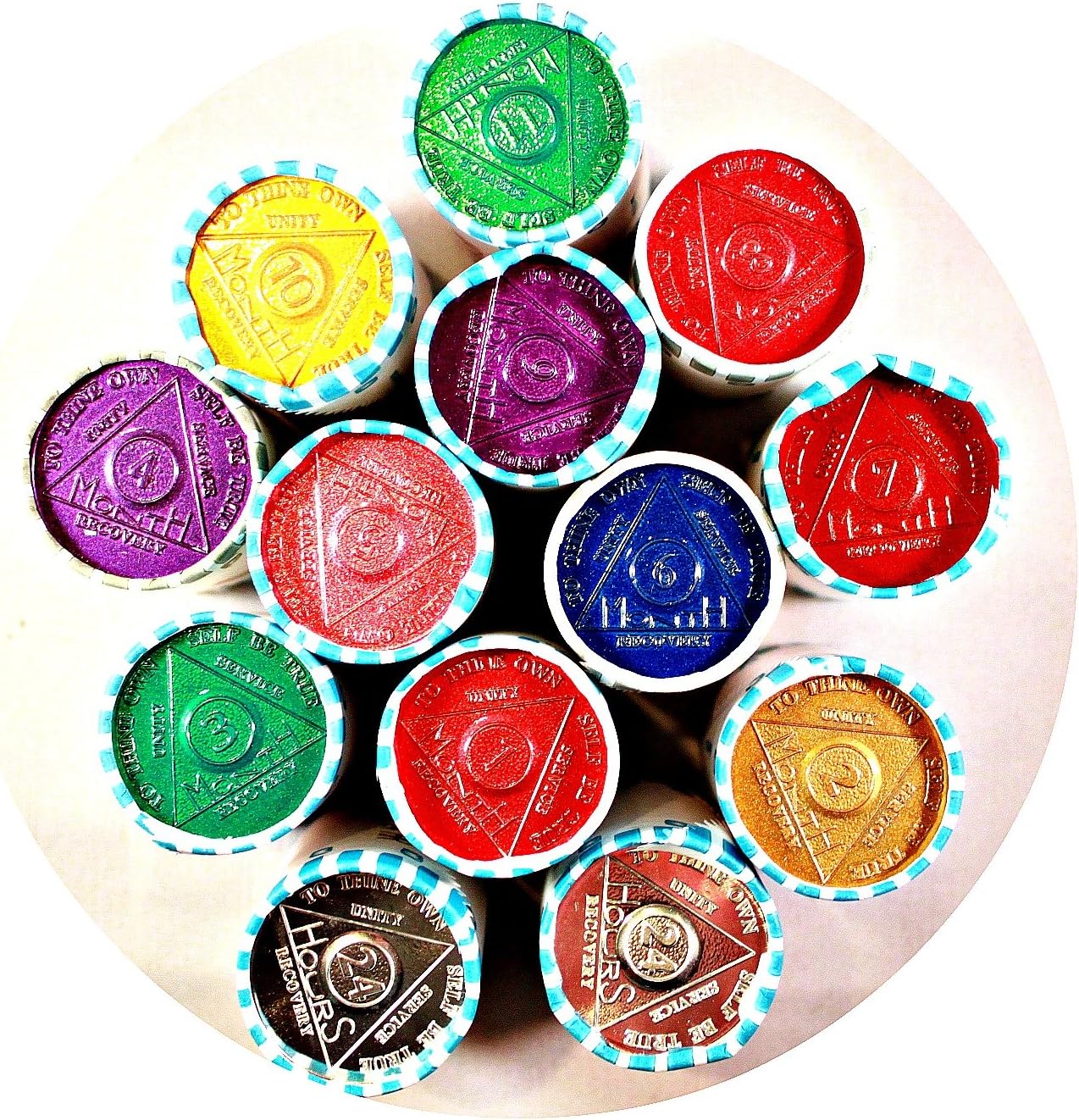 13 ROLL Special - 300 AA Tokens 1 Roll of each month 1-11 and 2 Rolls of the 24 Hour All Aluminum