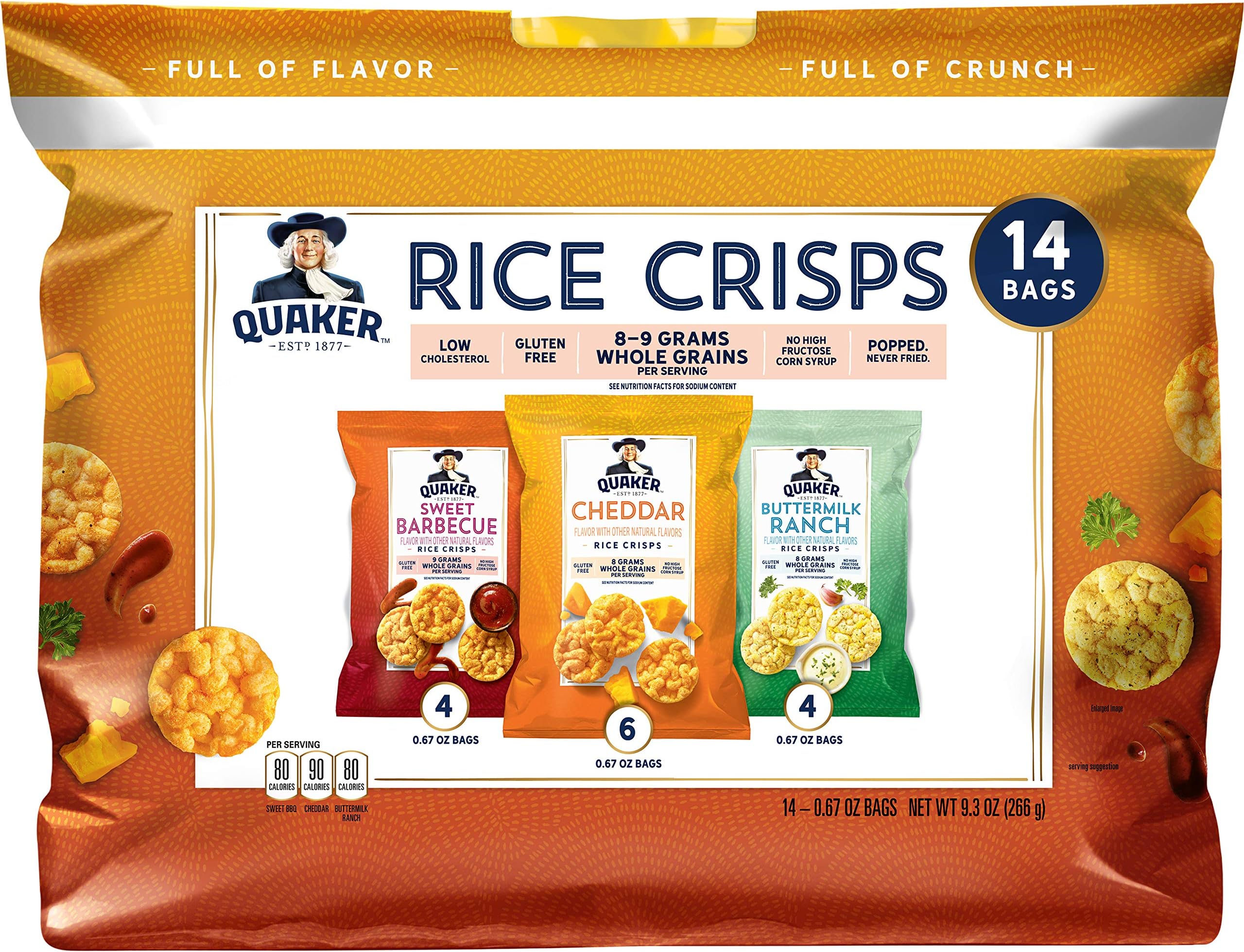 Amazon.com: Quaker Rice Crisps Sea Salt & Lime, 6.06 Oz : Grocery ...