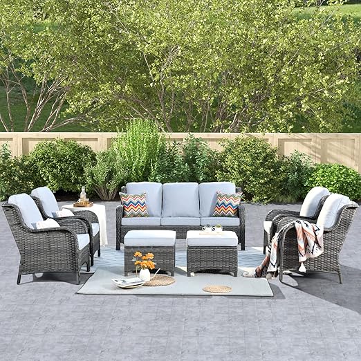 XIZZI Patio Furniture Set Outdoor Conversation Sets 7