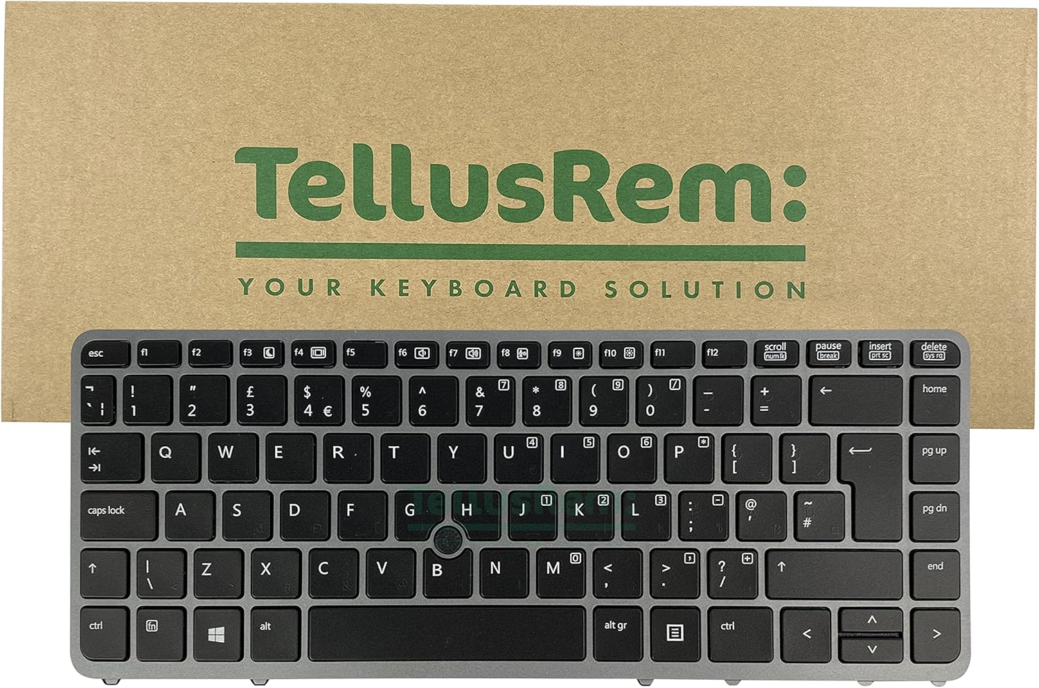 Replacement US Backlit Keyboard with Pointer for HP EliteBook 840 G1 G2, 845 G1 G2, 850 G1 G2 – US English QWERTY, Refurbished Grade A