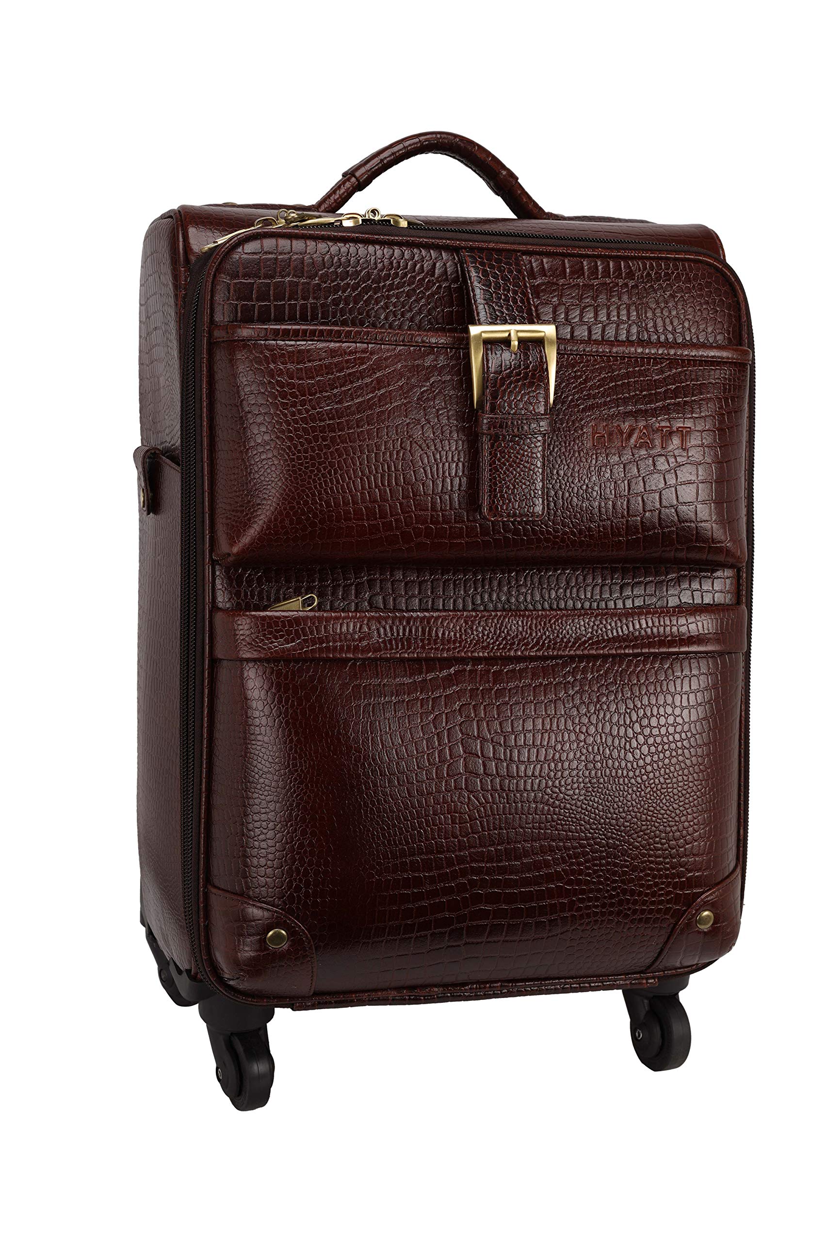 Laptop Trolley Bags for Men Luggage with 4 Wheels (Brown)(46 litres)(Dimension-H-20 x L-14 x W-10 Inch)(Weight-3 KG /3000 GR)-image-0