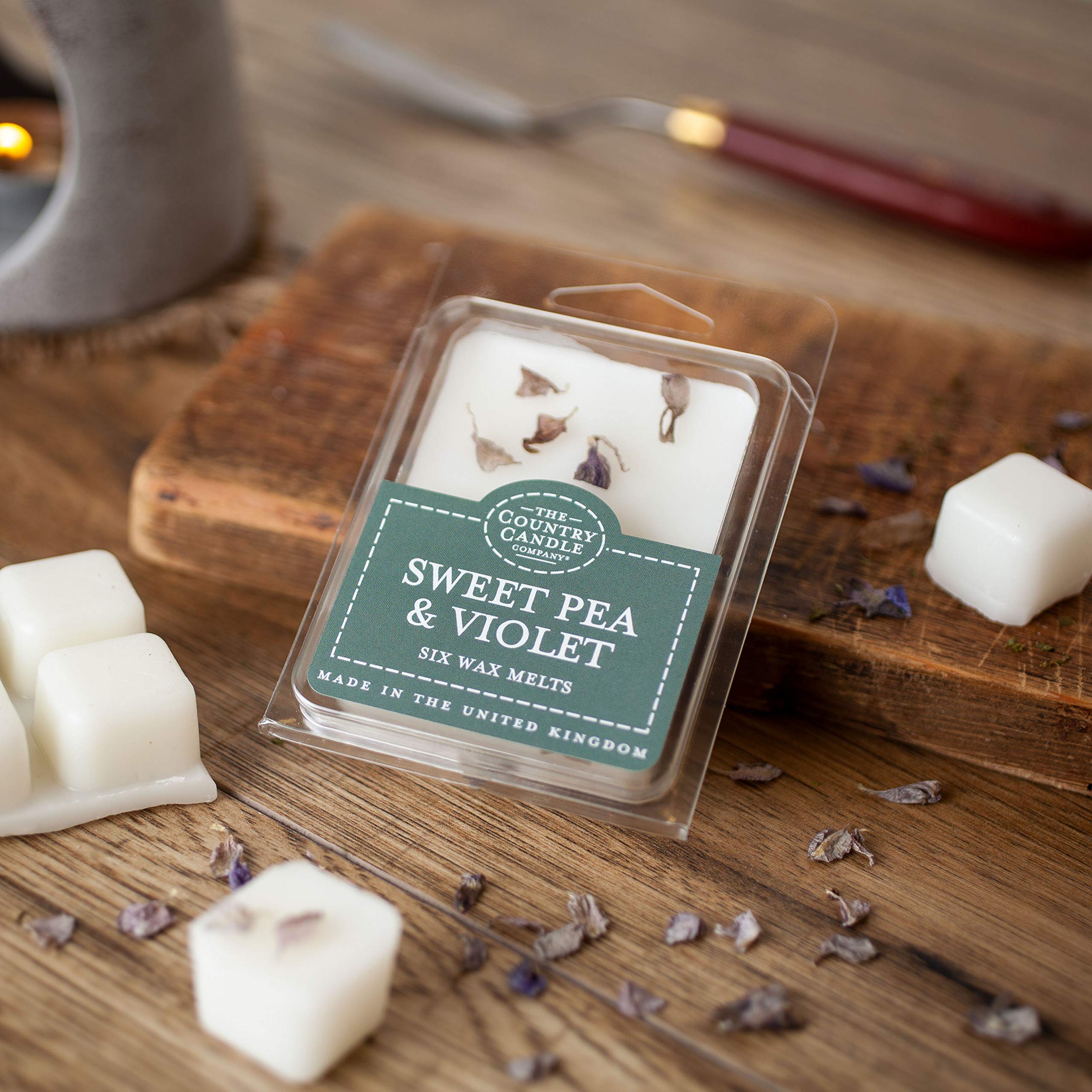 The Country Candle Company Pastels Wax Melts – Sweet Pea and Violet Scented, Up to 60 Hours Burn Time