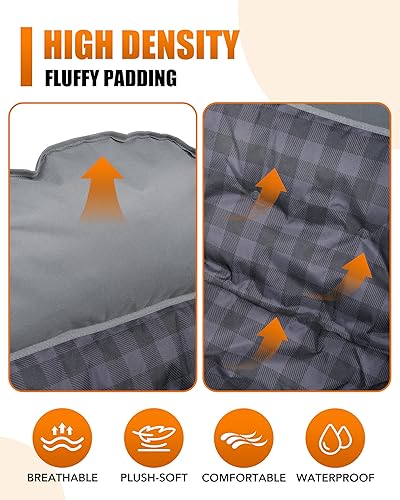 Miniatura 6 de Silla de campamento extragrande XL para adultos, sillas de campamento plegables acolchadas y resistentes con soporte para tazas, soporta 500 libras,