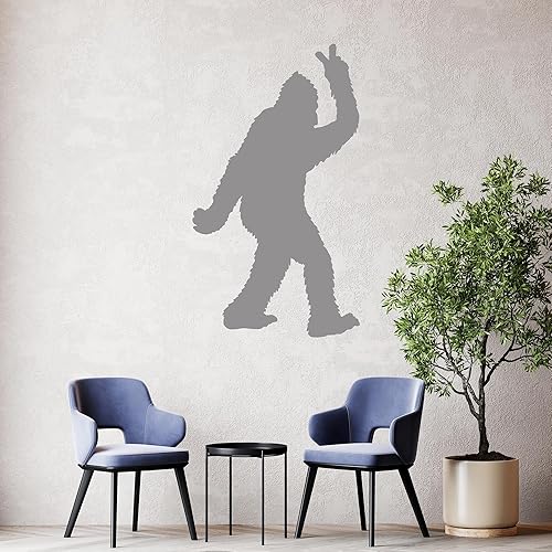 Miniatura 4 de Vinilo adhesivo de pared Bigfoot Yeti Mythology Fantastic Beast Big Stickers Mural Decoración grande (g1459) Negro