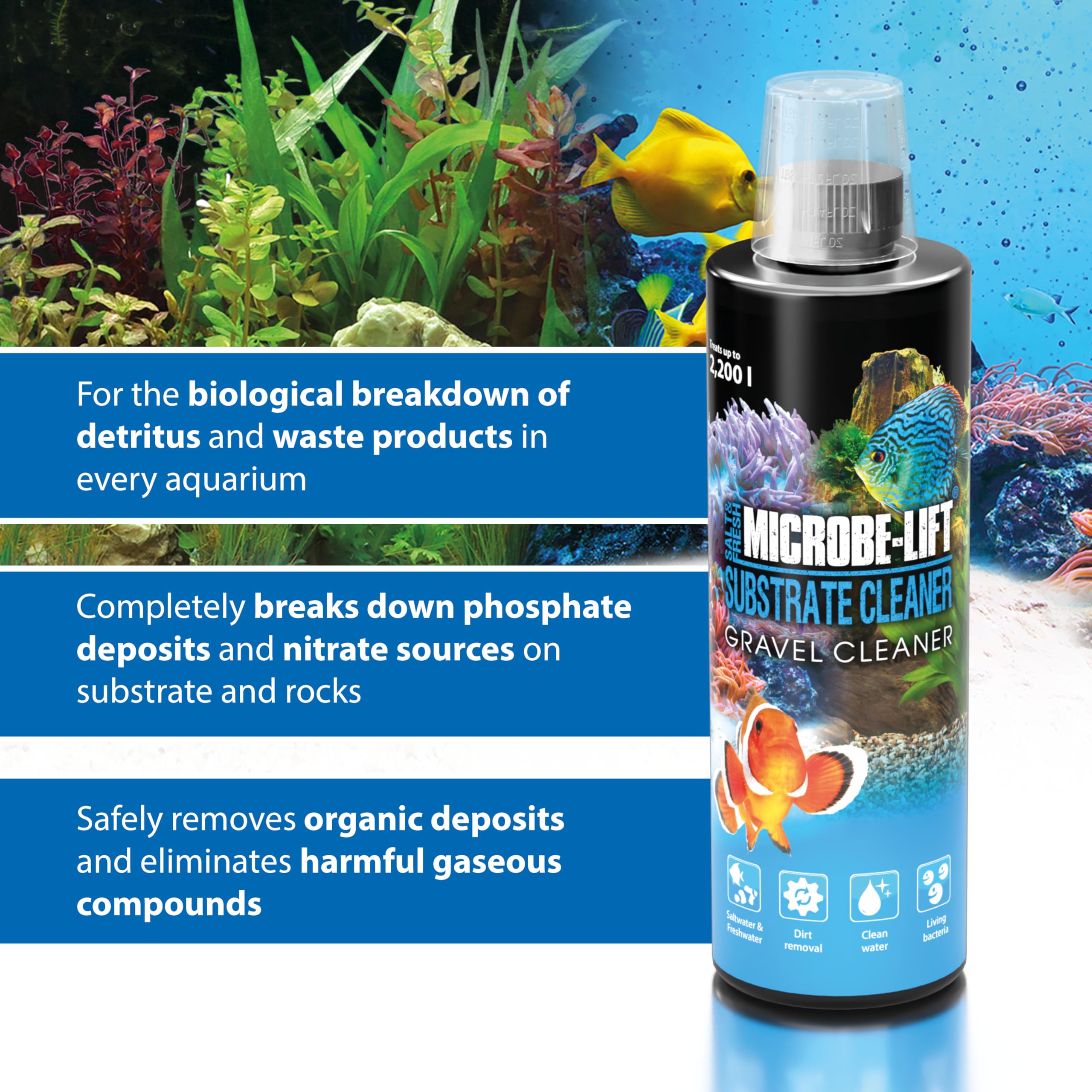 Aquarium substrate cleaner, ARKA Substrate Cleaner 118 ml, removes sludge & detritus from gravel & substrate - Image 4