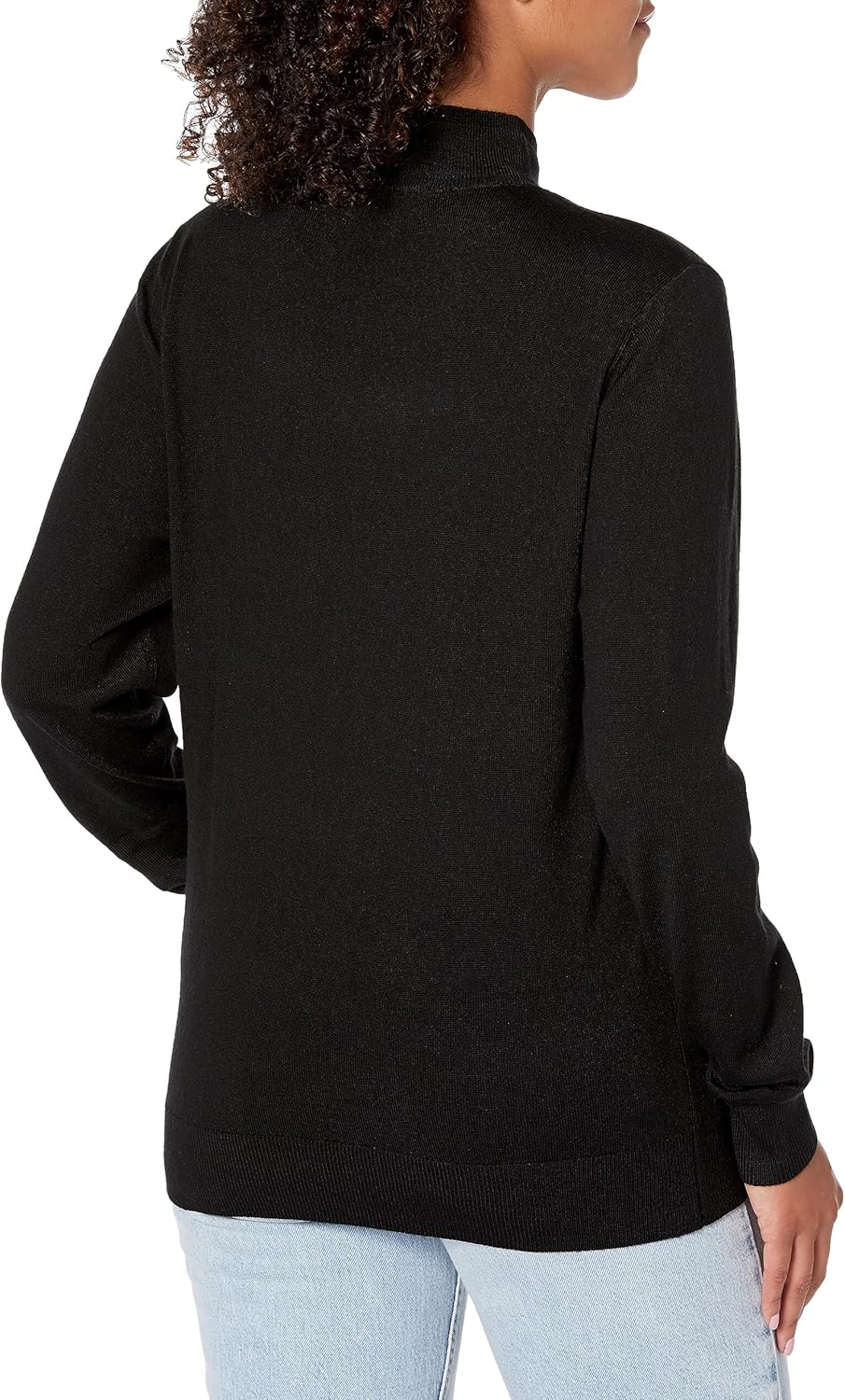 Armani Exchange Womens Merino Wool Blend Logo Neck Turtleneck Sweater - Image 2