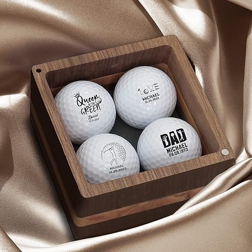 Miniatura 4 de Regalo de golf personalizado para hombres papá marido jefe exhibición de pelotas de golf con nombre personalizado con caja de lujo accesorios de