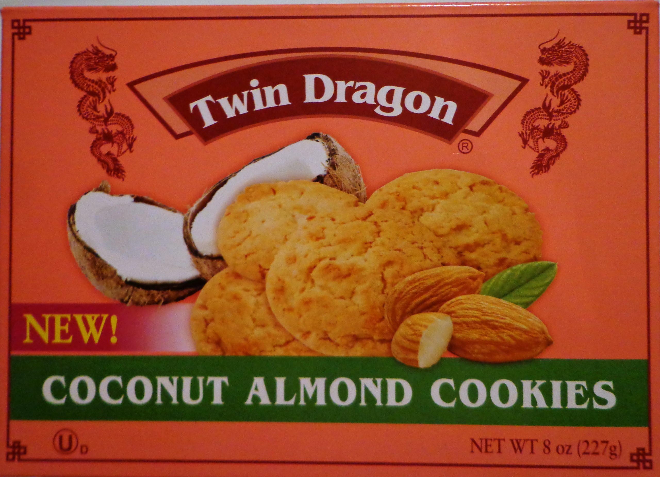 Twin Dragon Coconut Almond Cookies 8 Oz Box