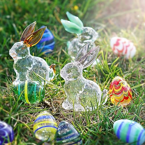 Miniatura 6 de H&D HYALINE & DORA Estatua de decoración de figuras de cristal, escultura de animal transparente, decoración del hogar, animales de cristal, figura