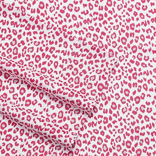 Miniatura 4 de Betsey Johnson - Sábanas de tamaño individual, ropa de cama sedosa y ligera, resistente a la decoloración y a las arrugas (leopardo, tamaño