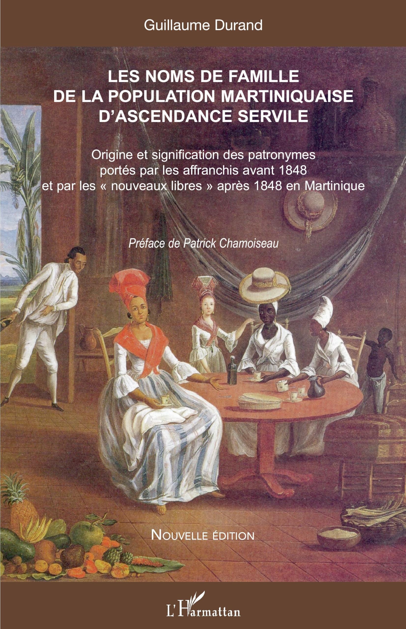 Les noms de famille de la population martiniquaise d'ascendance servile: Origine et signification des patronymes portés par les affranchis avant 1848 ... les nouveaux libres après 1848 en Martinique