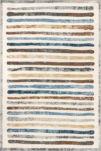 Miniatura 3 de nuLOOM Jenae Alfombra de área lavable a máquina, 4 x 6 pies, multicolor