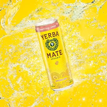 Yerba Madre Organic Yerba Mate Clean Energy Drink Alternative Bundle, Cranberry Pomegranate & Grapefruit Ginger Flavors, 12 Oz (Pack of 24), 80mg Natural Caffeine, Smooth Energy & Focus