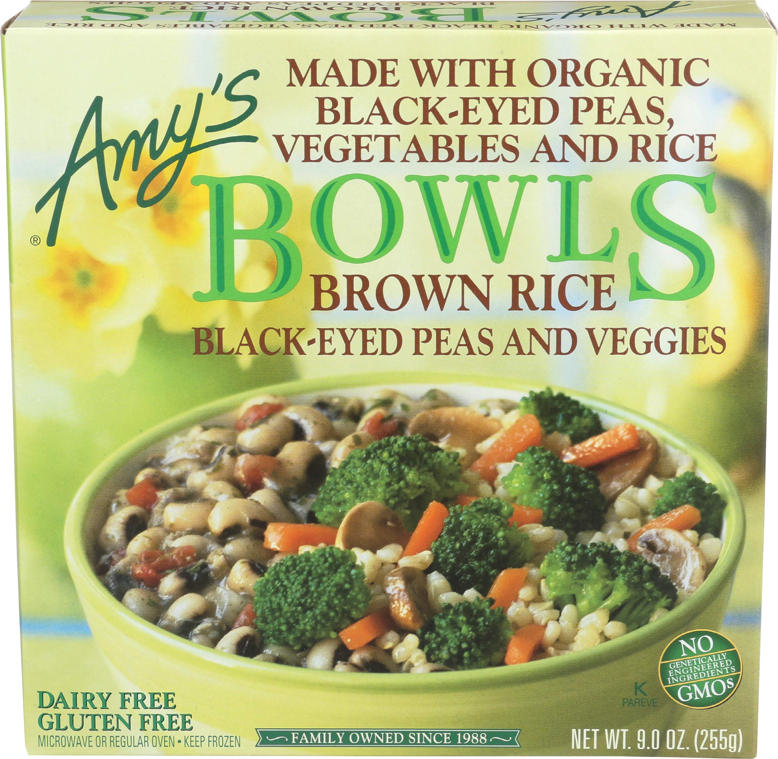 Black Eye Pea & Vegetable Bowl Organic by Amy's – 9-Ounce, Pack of 12