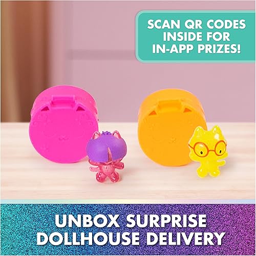 Vista 9 de Gabby's Dollhouse: The Movie, Meow-Mazing - Casa de muñecas interactiva, 7 habitaciones, ojos de pantalla LCD, figuras, sonido FX, juguetes