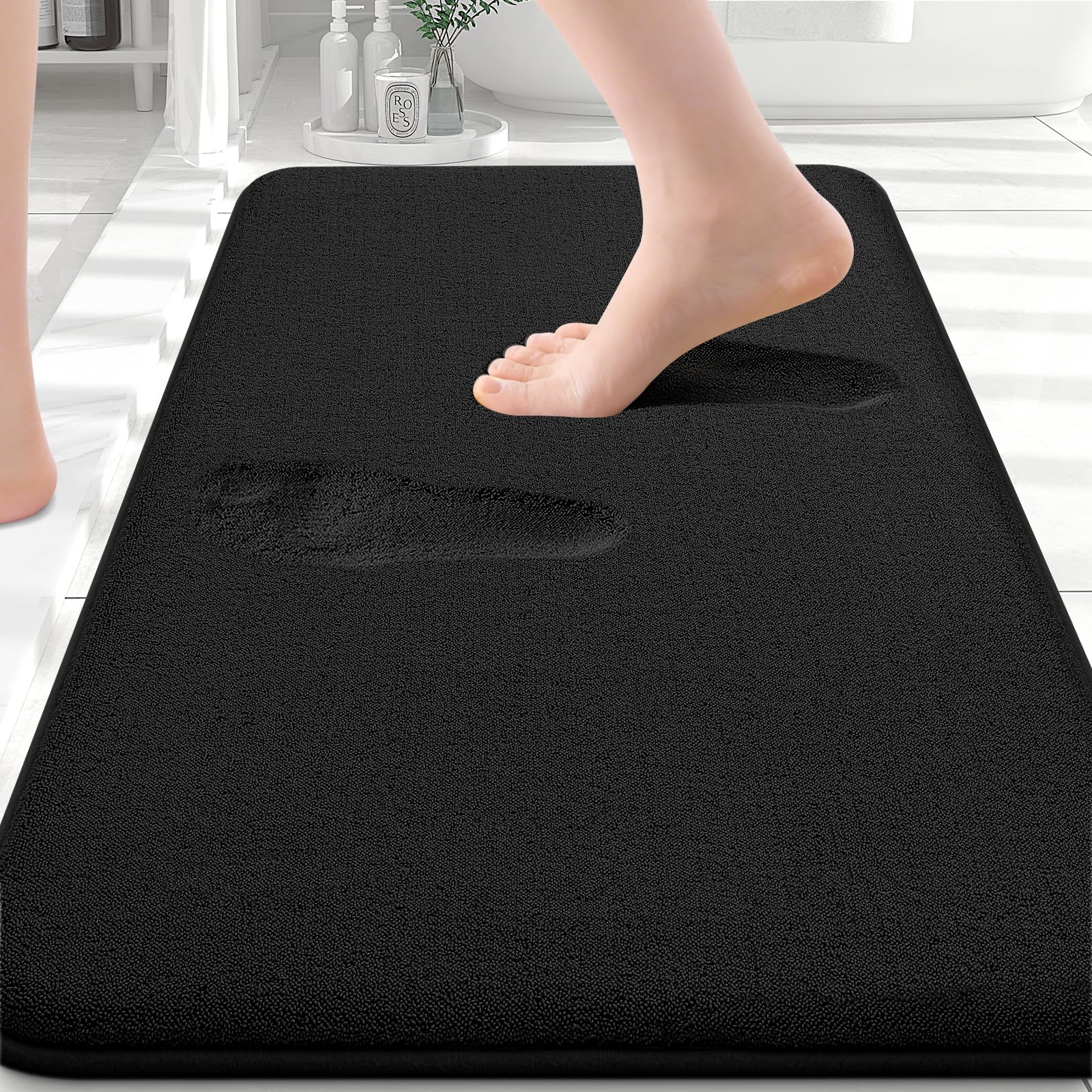 Smiry Smiry Memory Foam Bath Mat 30x20, Extra Soft Absorbent Bathroom Rugs
