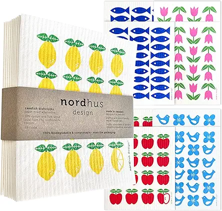 Swedish Dishcloths, 10 Cloths, Made in Sweden -...