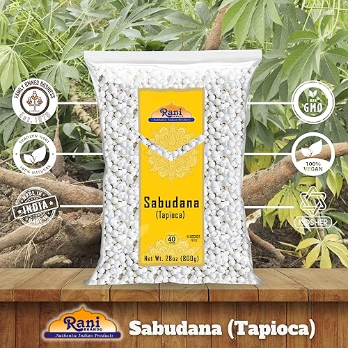 Miniatura 6 de Rani Sabudana Tapioca  Sago Perlas de 28 onzas 2822oz  Todo natural  Vegano  Sin colores  Sin OMG  Origen indio