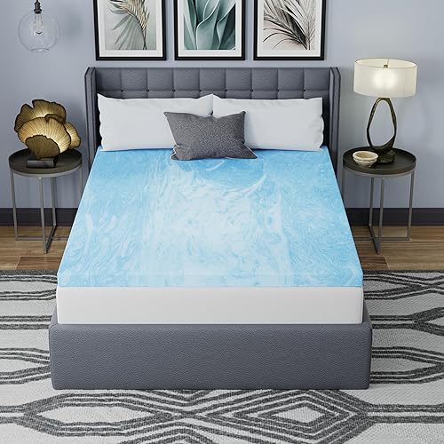 Miniatura 7 de Vibe Cubrecolchón de espuma viscoelástica con remolinos de gel de 3 pulgadas, tamaño King