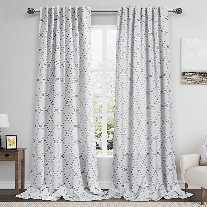 2 Panels Extra Long Curtains 120 inch Length for Living