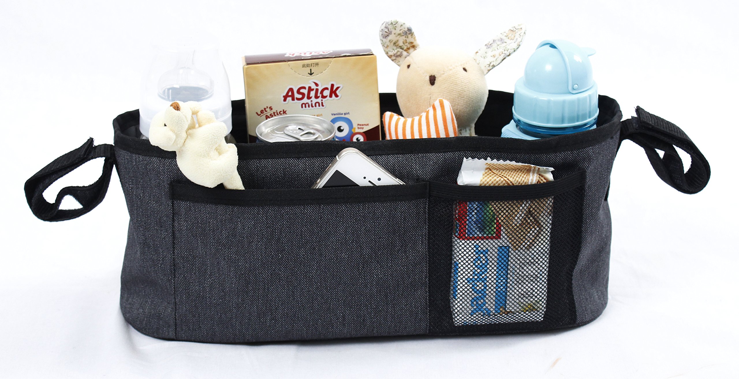 AltaBeBe Al1004 Borsa con Tasche per Passeggino, Nero