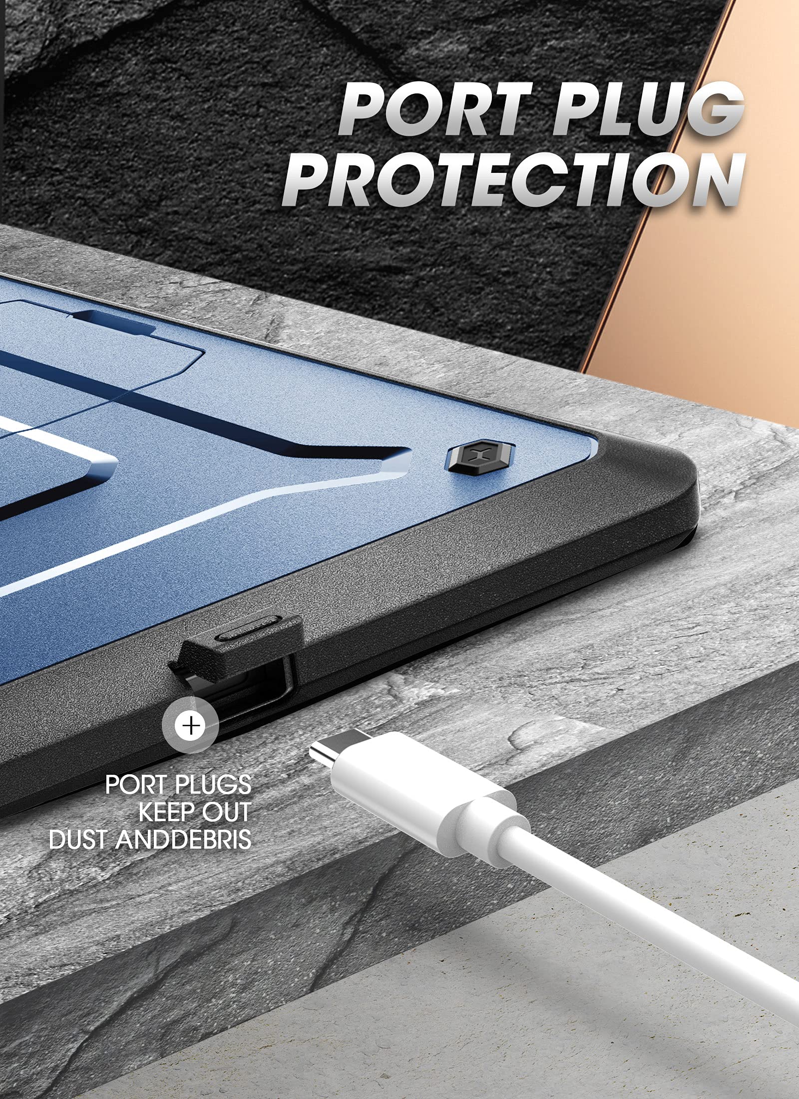SUPCASE Unicorn Beetle Pro Series etui do Samsung Galaxy Tab S7 FE 12,4 cala (2021), wytrzymałe etui na całą obudowę z wbudowaną osłoną ekranu i uchwytem na długopis S (nachylenie)