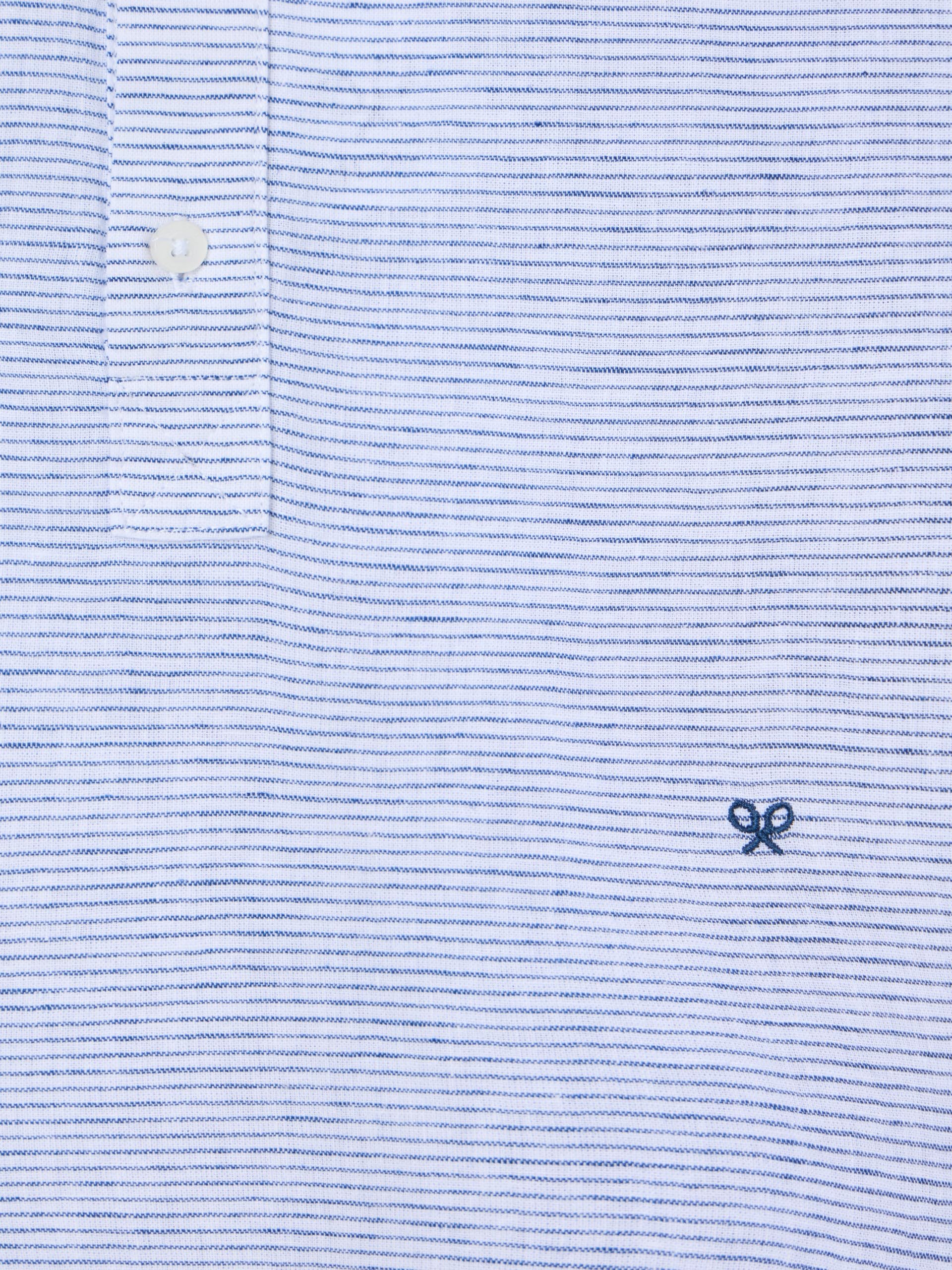 SILBON Polera Sport Lino Rayas Horizontales para Hombre
