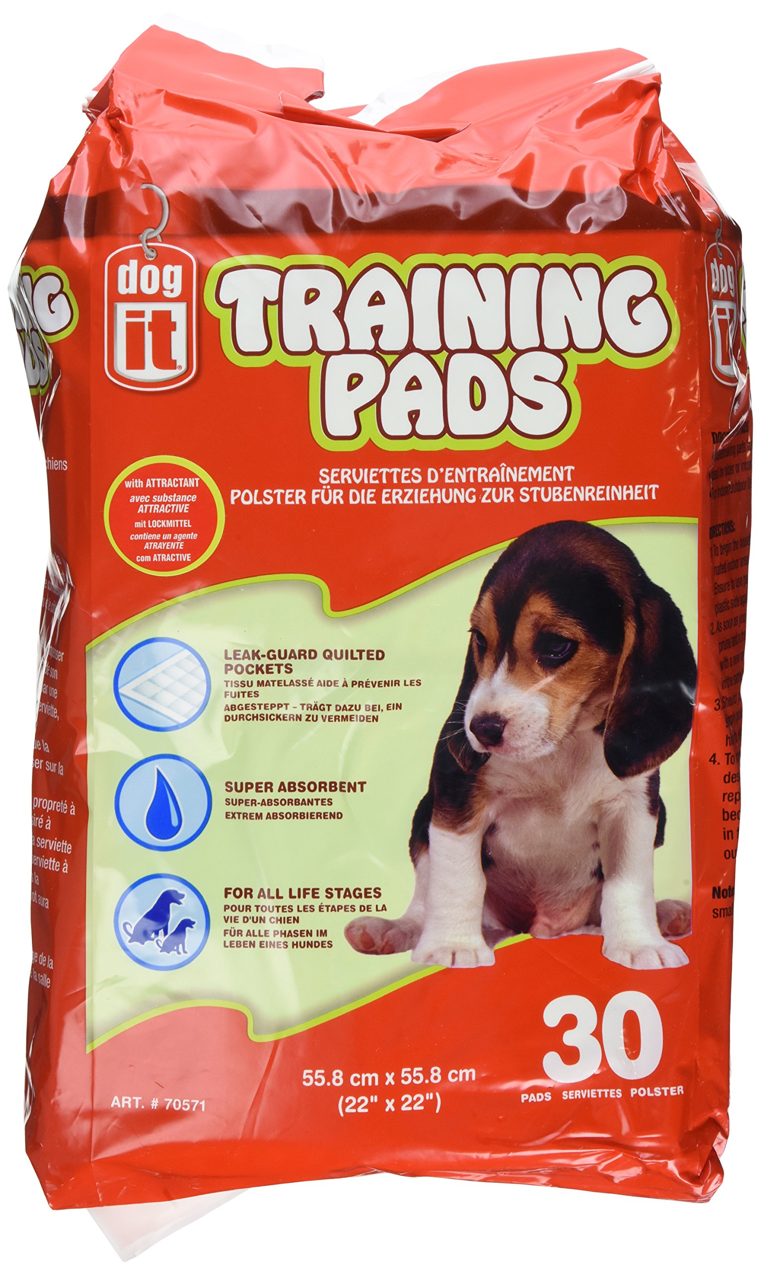 Dogit Coussinets d'entrainement : fini les odeurs et les traces d'urine de chiot avec ce pack x30