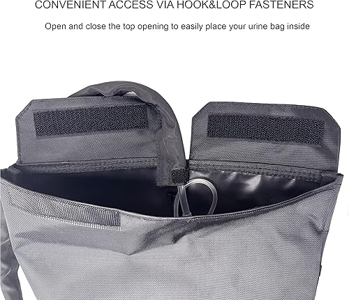 Miniatura 6 de Soporte para bolsa de drenaje de orina con cubierta de tubo de catéter actualizado y correas de hombro ajustables, fundas para bolsa de catéter