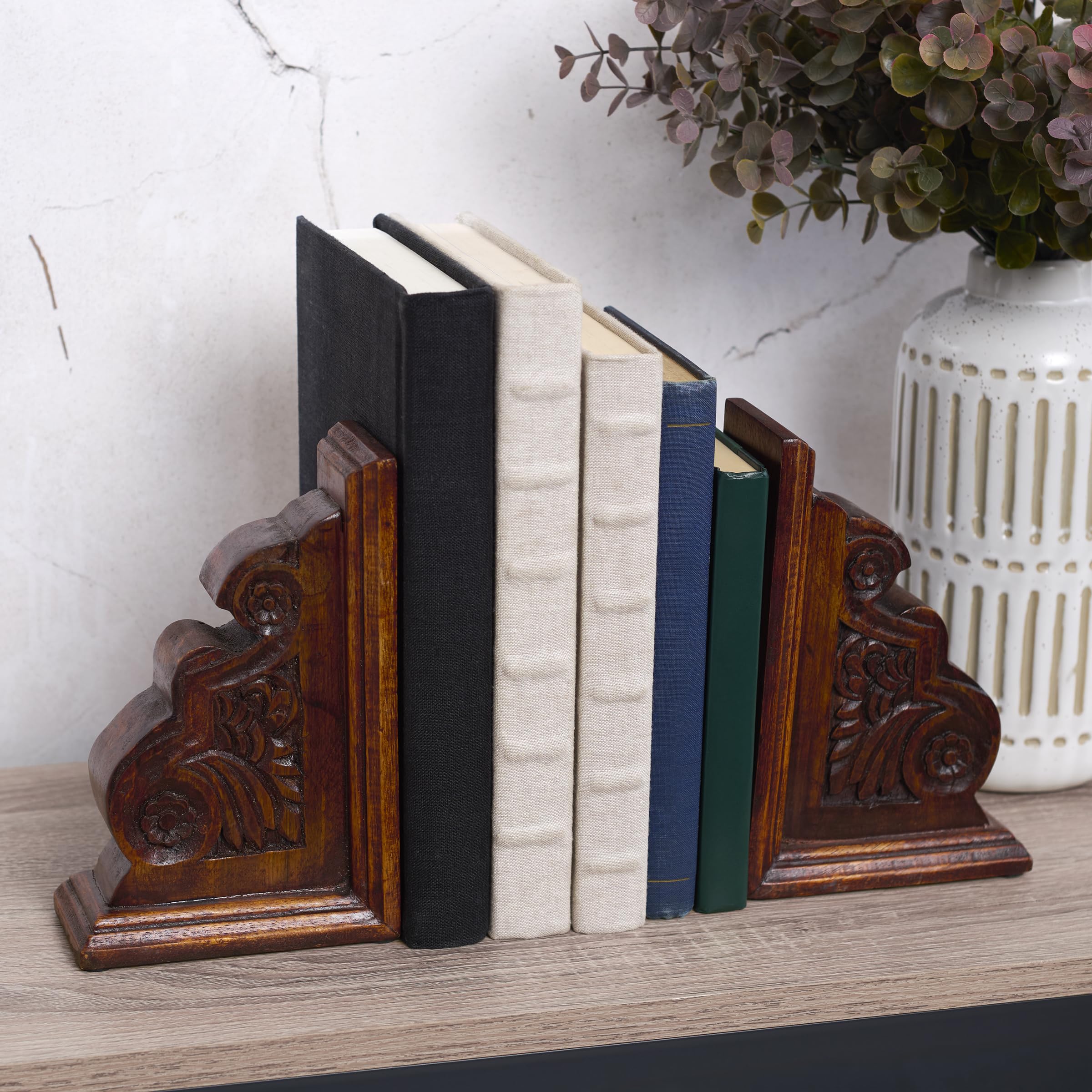 Amazon.com: Primitives by Kathy Wooden Classic Bookend Set, Dark