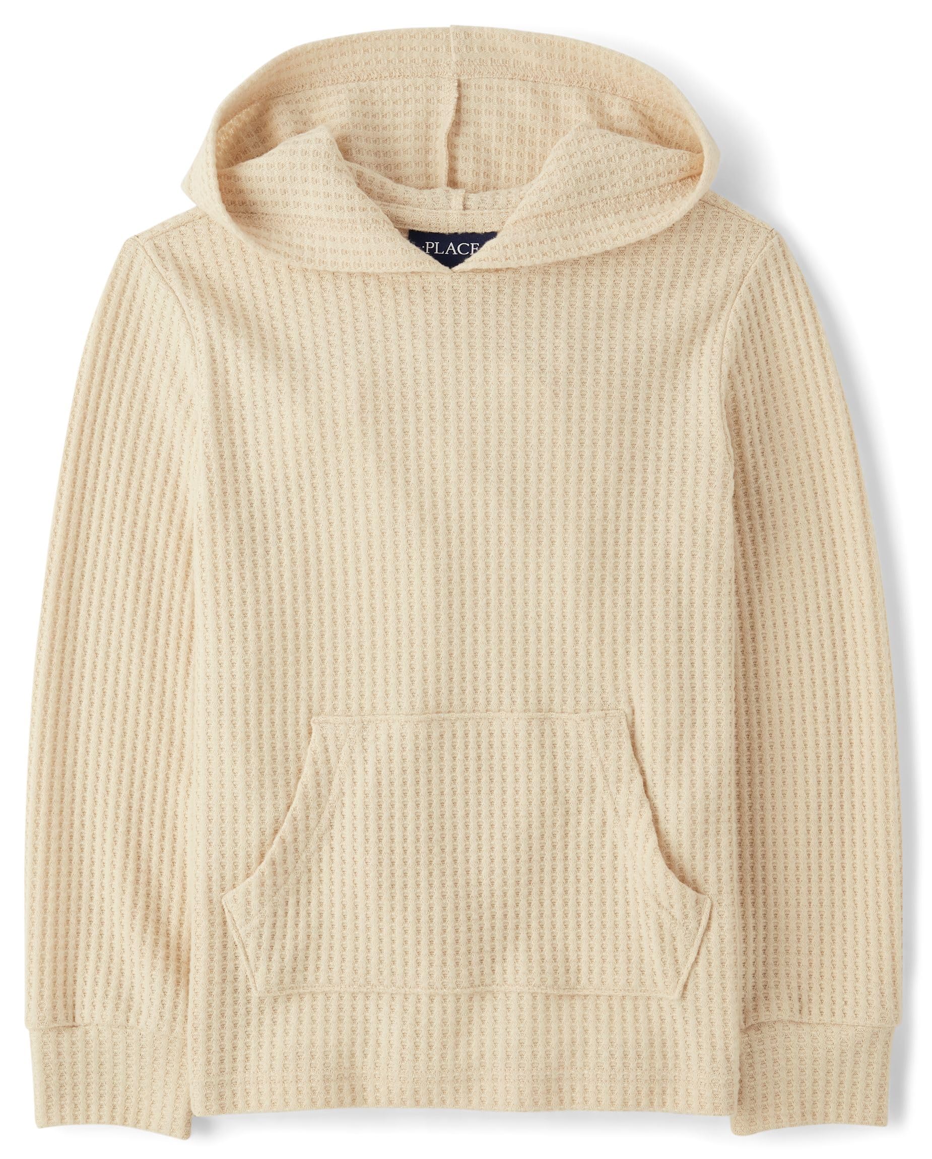 The Children's Place Boys' Long Sleeve Thermal Knit Hooded Pullover